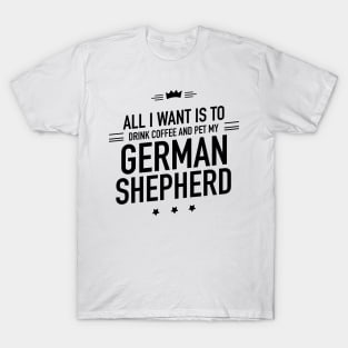 German Shepherd and coffee T-Shirt